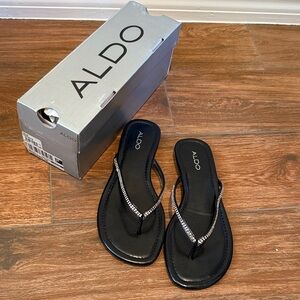 ALDO Black Sandals with Sparkling Detail